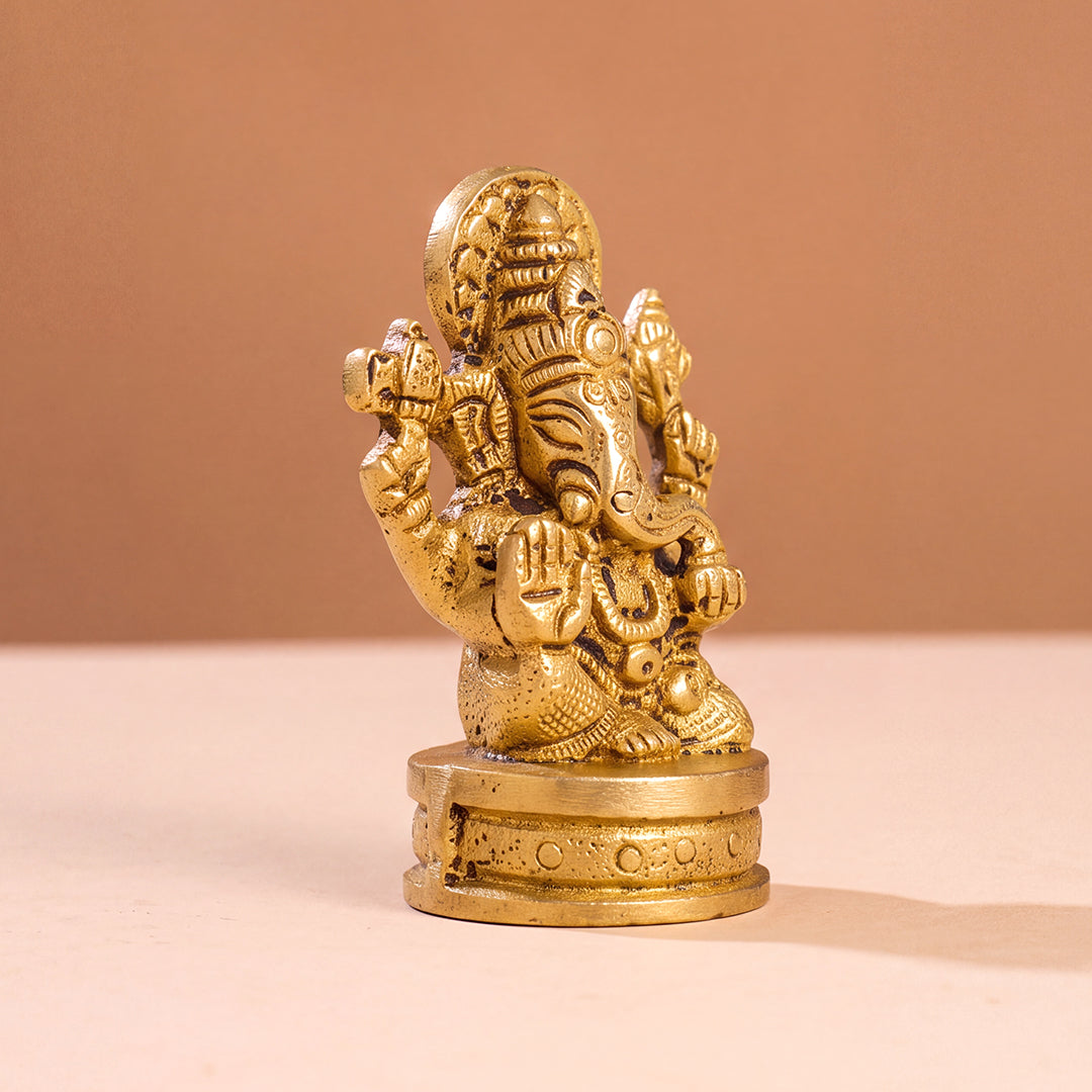 Brass Idol Ganesha Blessing