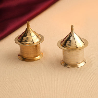 Brass Kumkum Box Pooja Essential