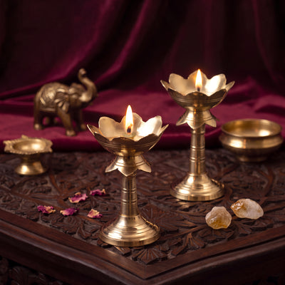 Brass Diyas Lotus Bloom