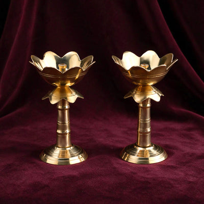 Brass Diyas Lotus Bloom
