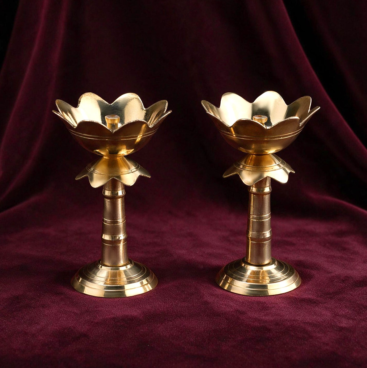 Brass Diyas Lotus Bloom