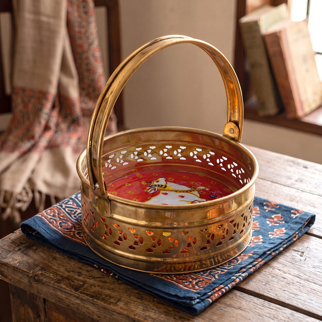 Brass Basket Festive Offering