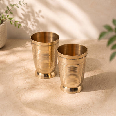 Brass Glass Timeless Pair