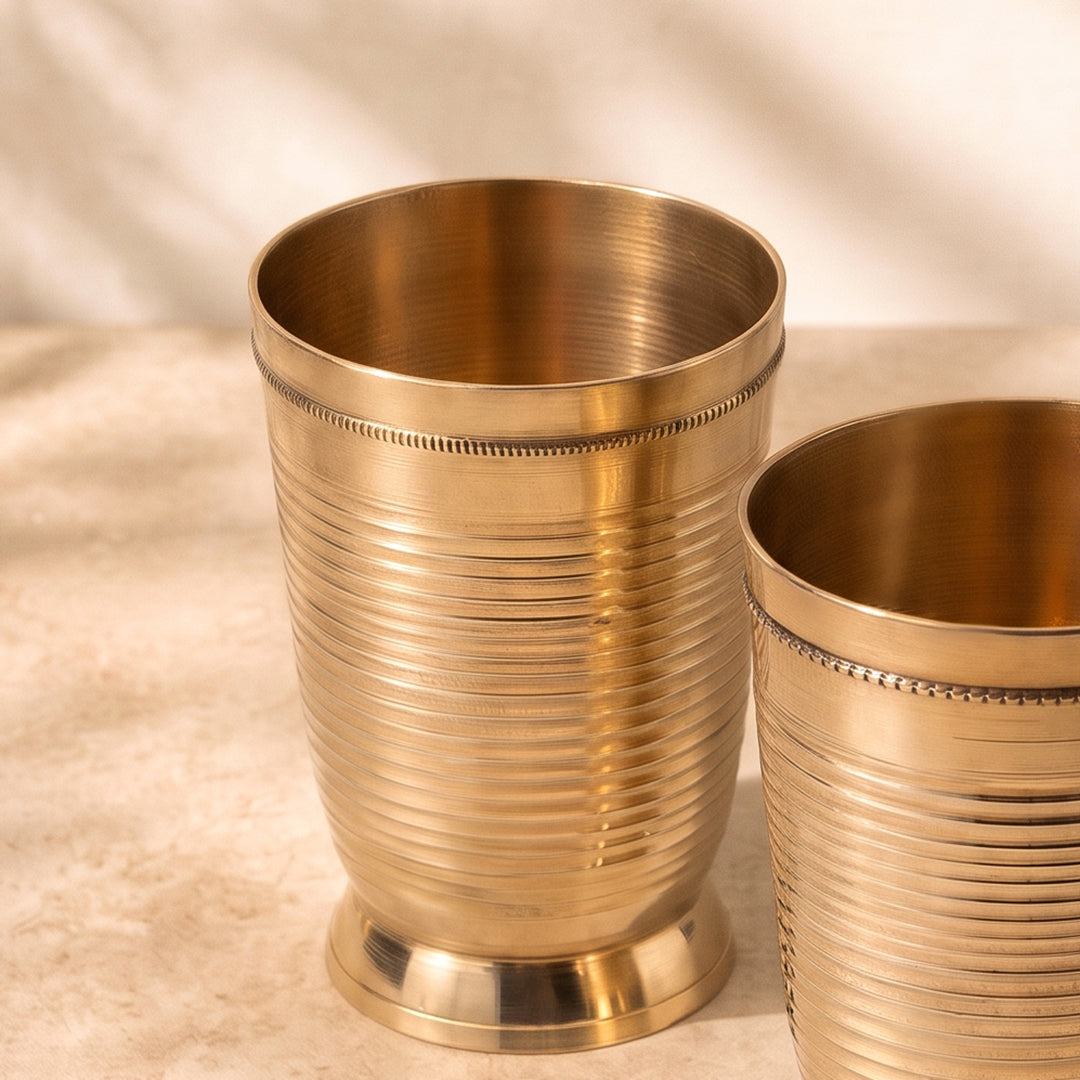Brass Glass Timeless Pair