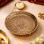 Brass Thali Peacock Engraved
