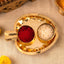 Brass Kumkum Box Tray Set