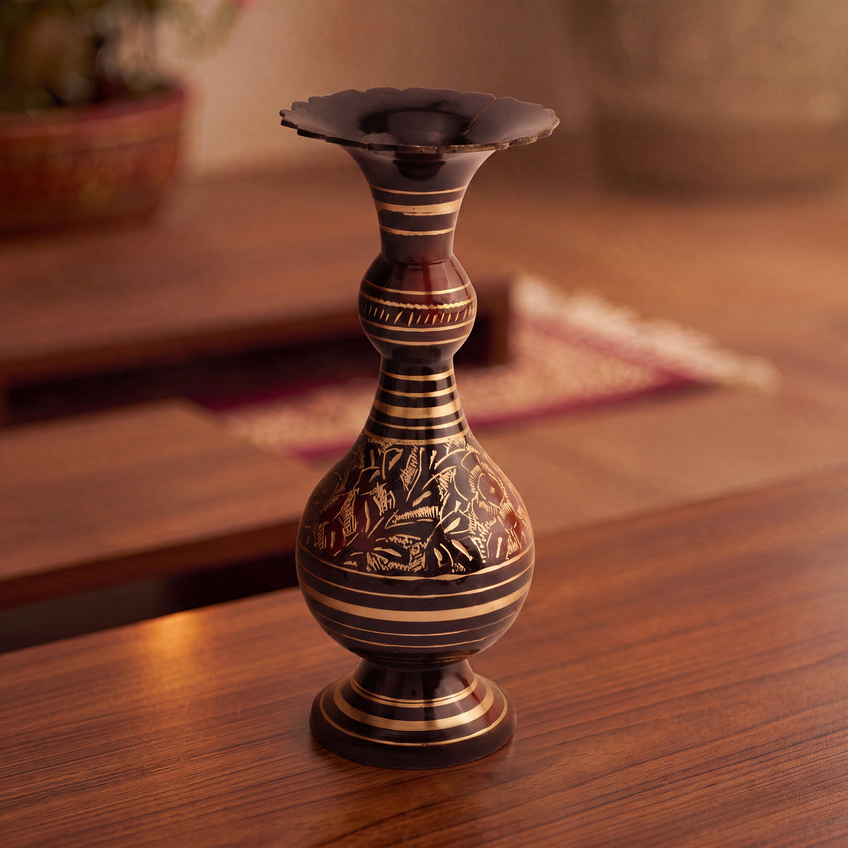 Brass Flower Vase Antique