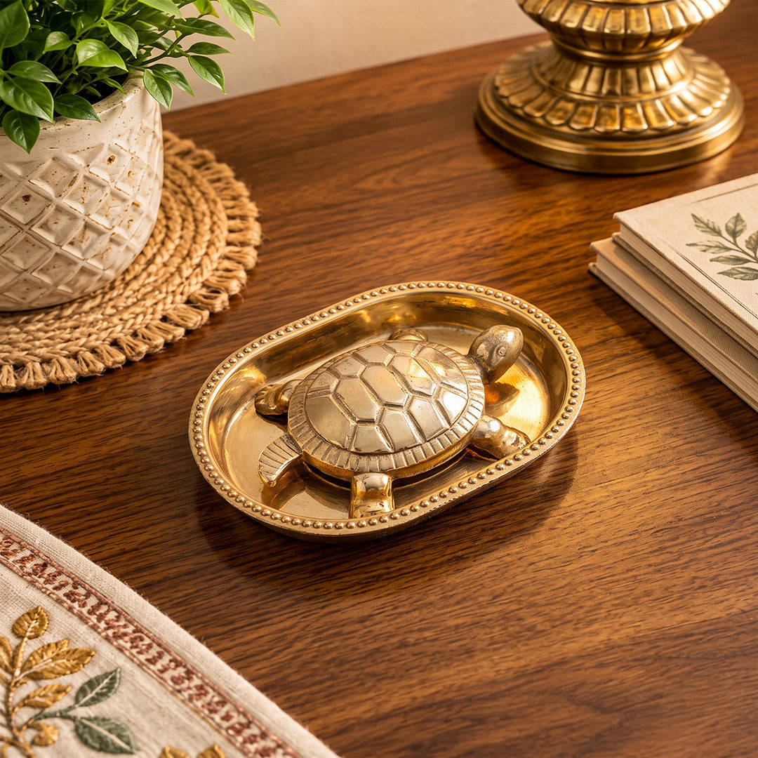 Brass Decor Auspicious Tortoise