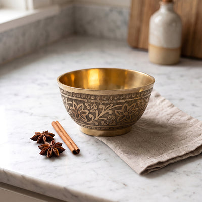 Brass Decor Engraved Bowl