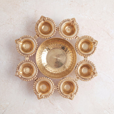 Brass Urli Diya Bloom