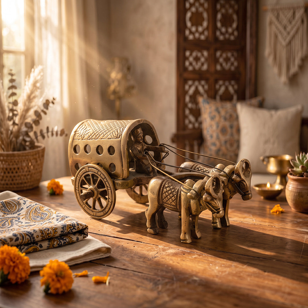 Brass Decor Canopy Cart
