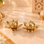 Brass Kumkum Box Lotus Pair