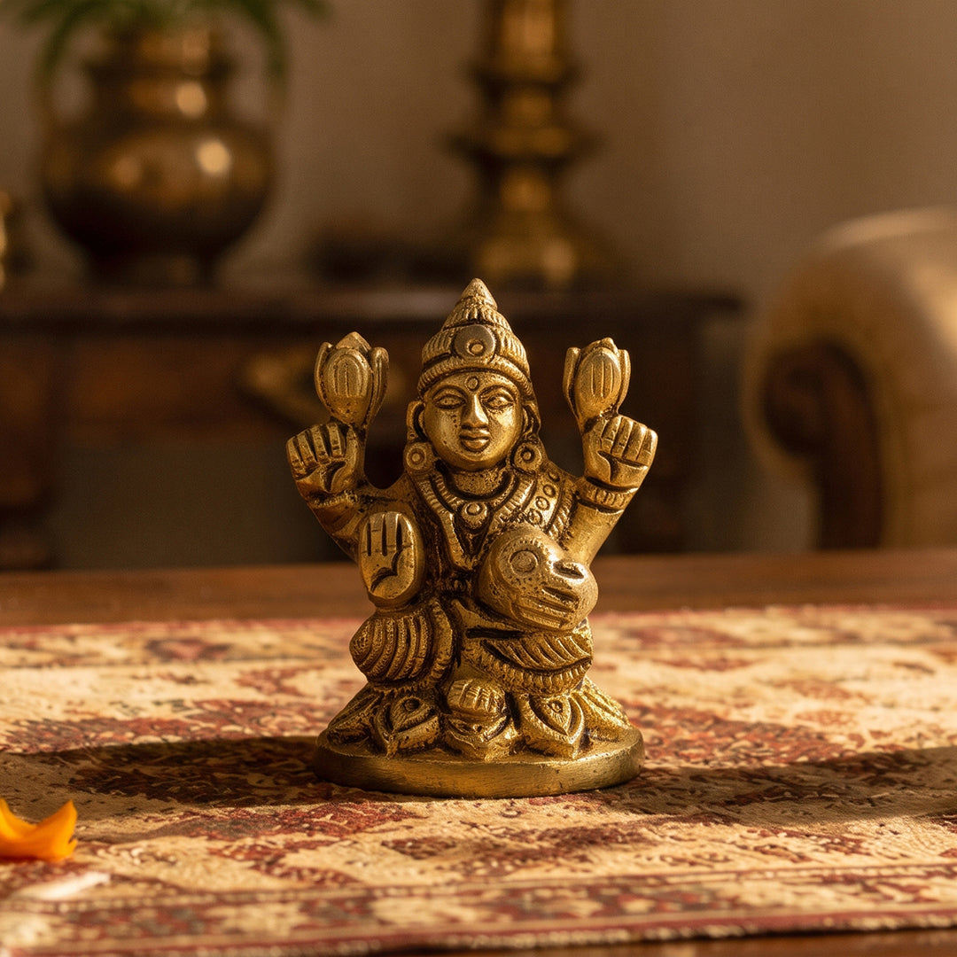 Brass Idol Lakshmi Abundance
