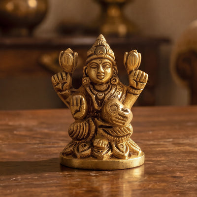 Brass Idol Lakshmi Abundance