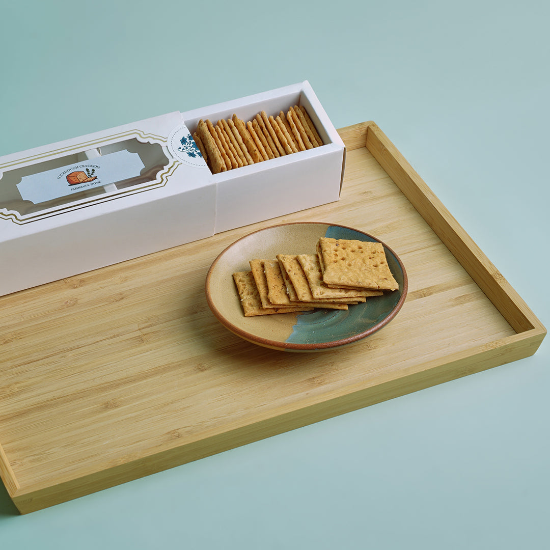 Parmesan & Thyme Sourdough Crackers