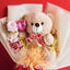 Teddy bouquet with heart lollipop