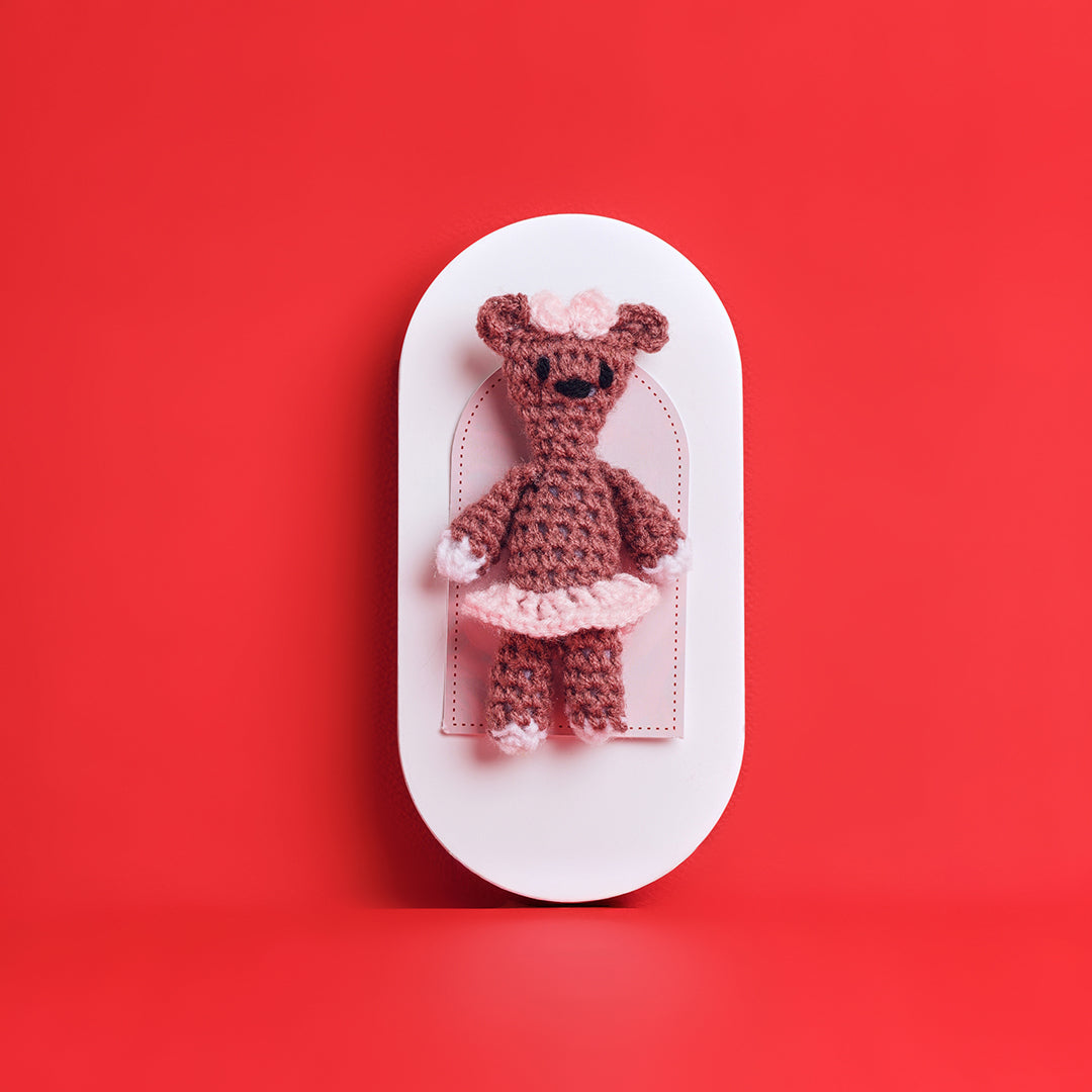 Mini crochet teddy