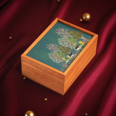 Wooden box with lid