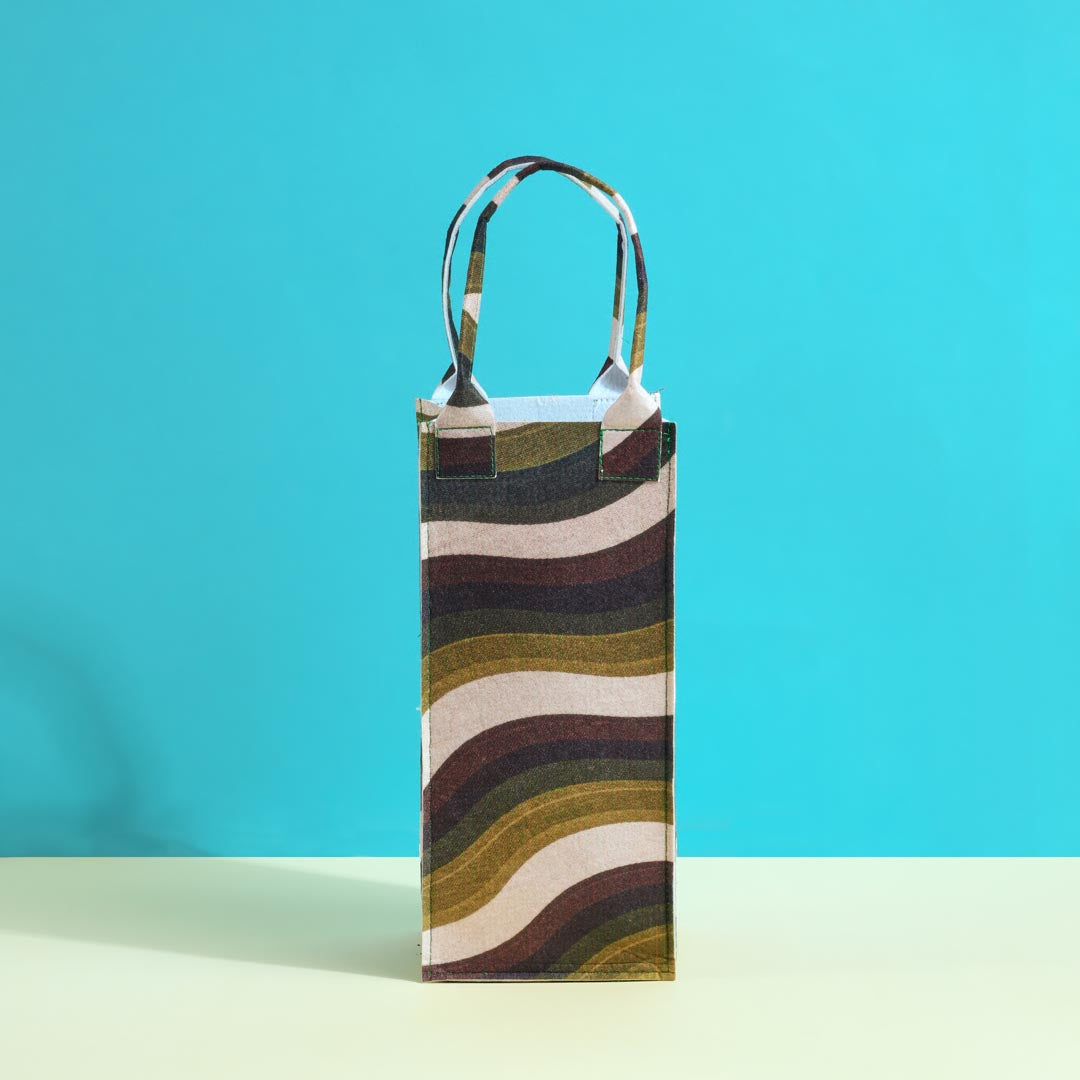 Patterned Felt Bottle Bag