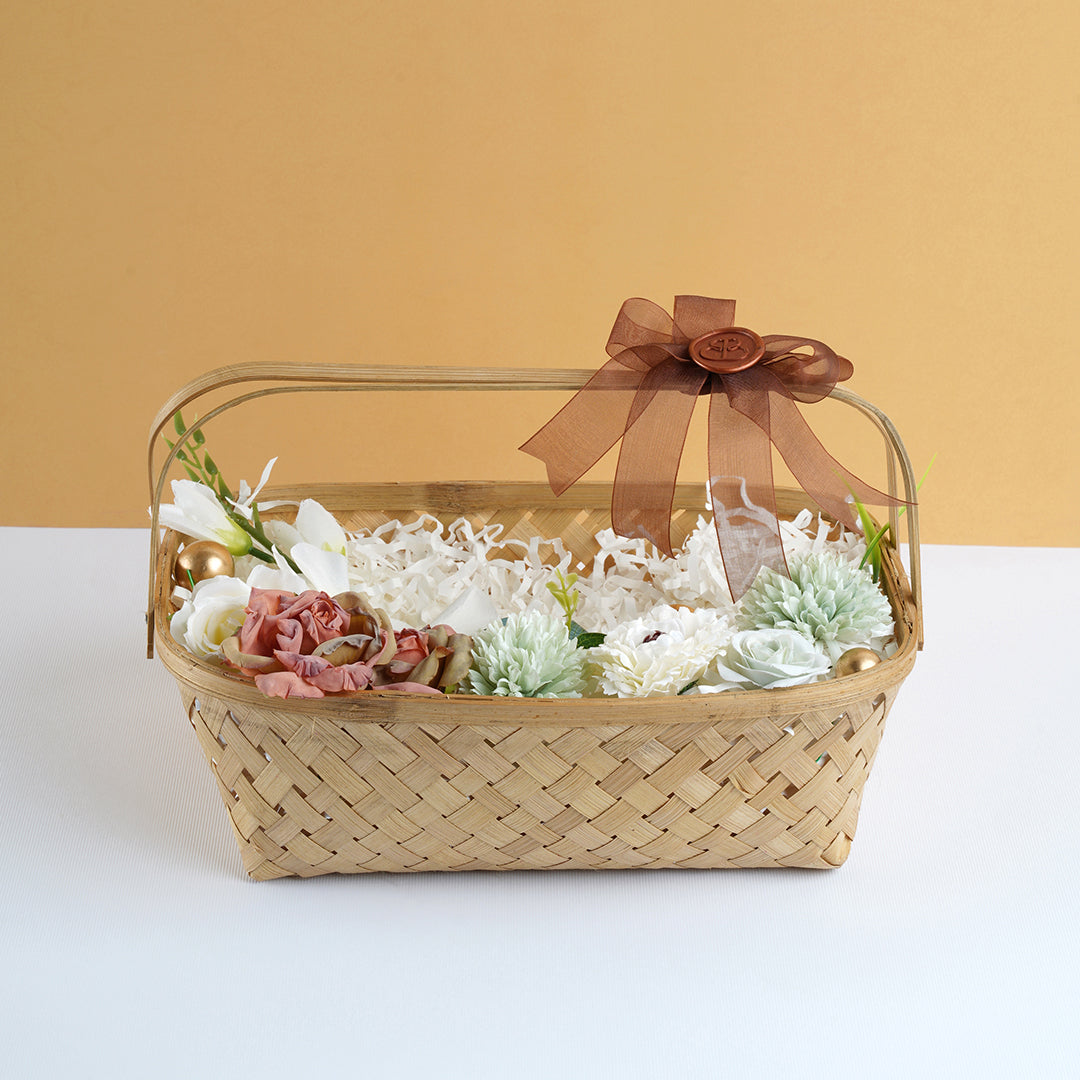 Handcrafted Bamboo Flower Basket
