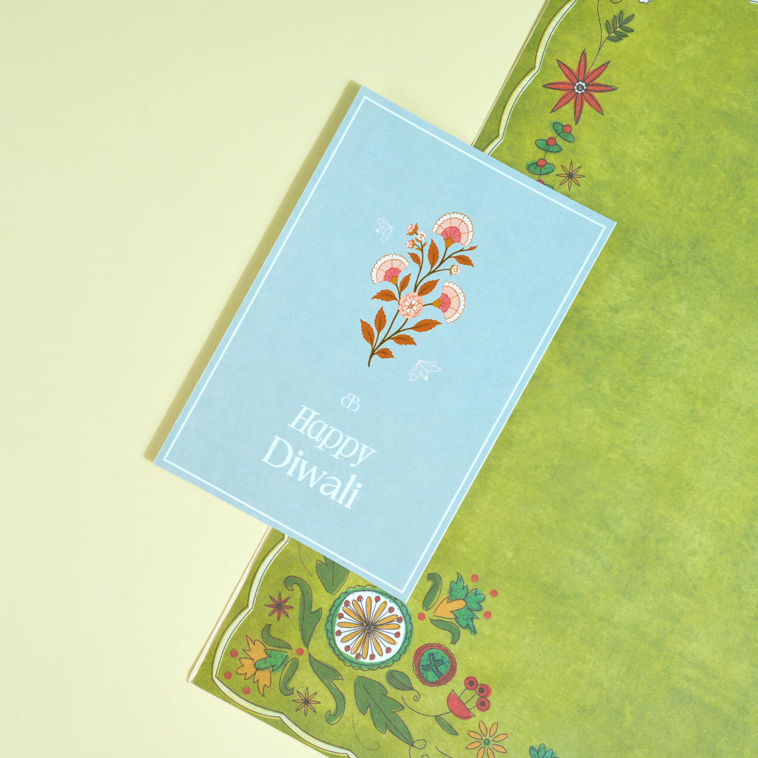 Floral Diwali Greeting Card