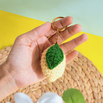 Lemon Crochet Key Chain