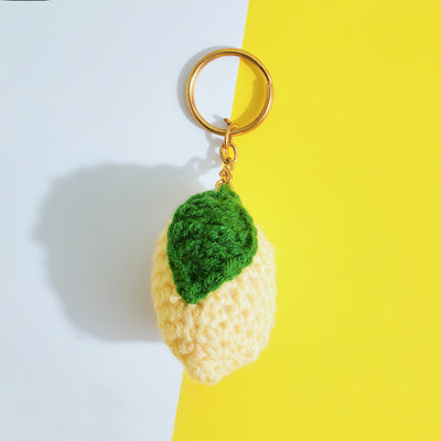 Lemon Crochet Key Chain