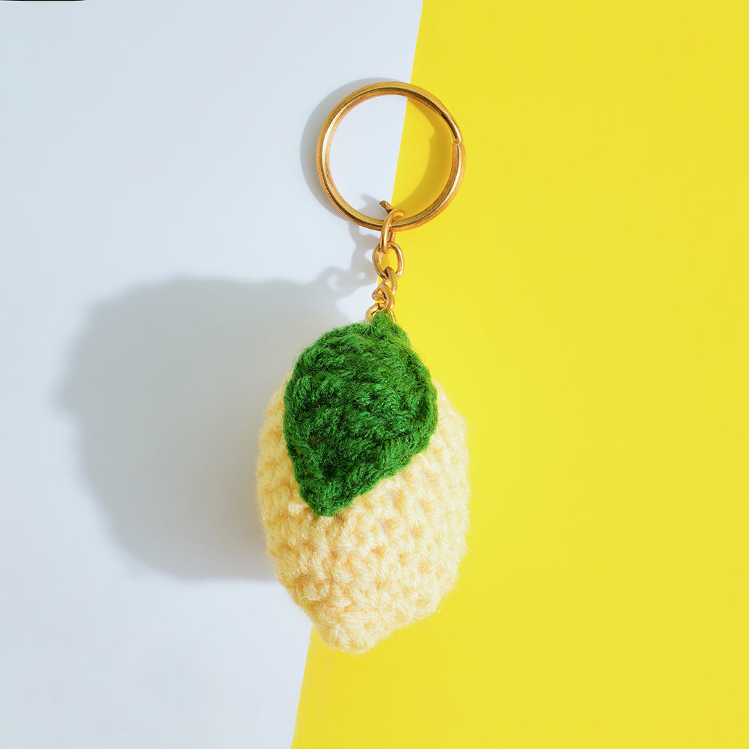 Lemon Crochet Key Chain