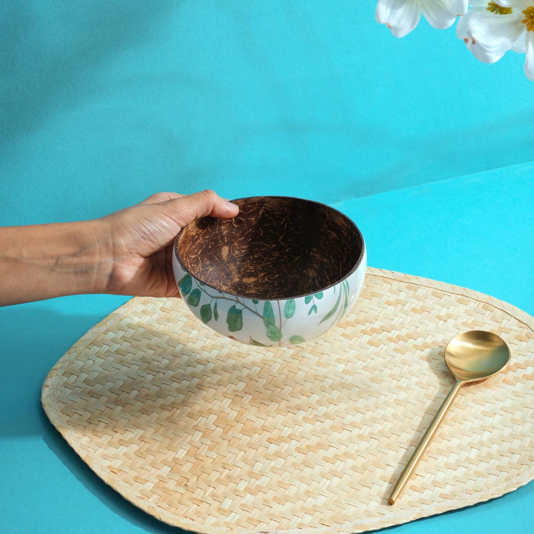 Enamel Coconut Shell Bowl