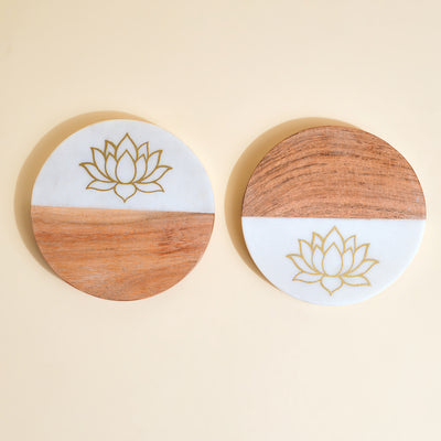 Lotus Marble Coaster Set