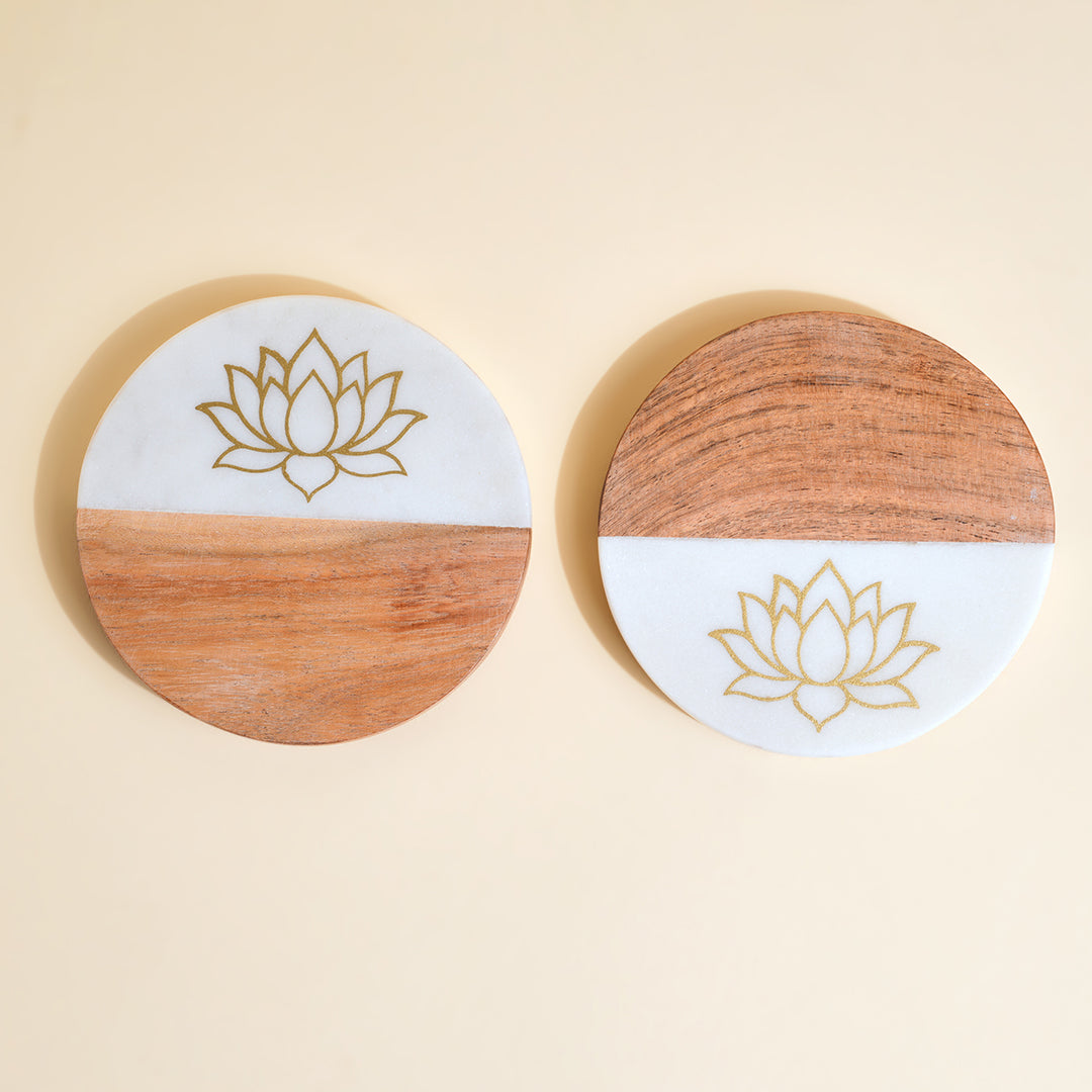 Lotus Marble Coaster Set
