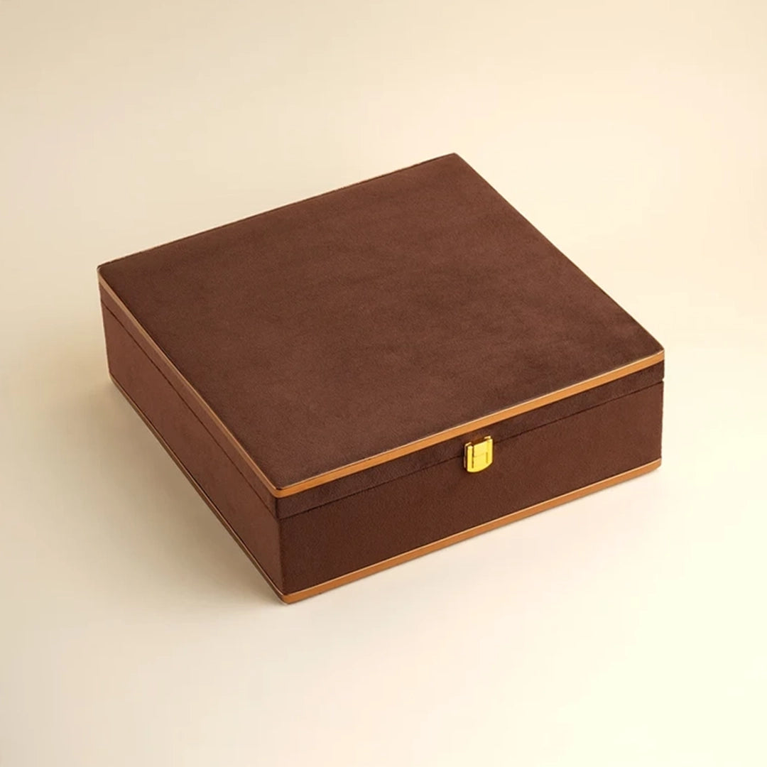 Brown velvet box