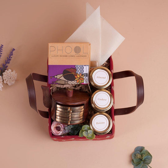 Nuts and Raisin Platter Gift Box - BoxUp Luxury Gifting 